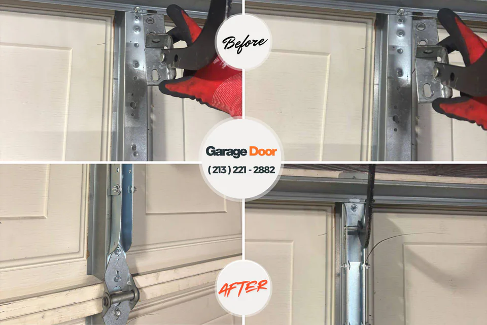 Before and after: garage door repair Franklin Lakes, NJ